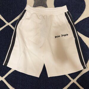 Palm Angels Men's Classic Logo White Track Shorts Size Large